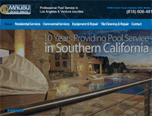 Tablet Screenshot of malibupoolpros.com